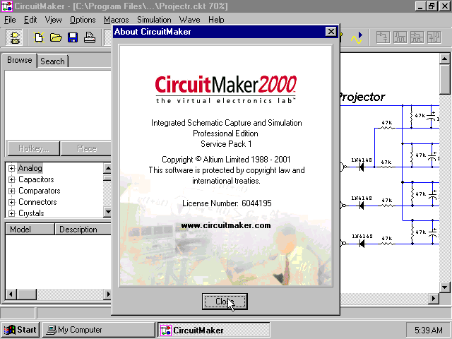 CircuitMaker 2000 SP1 - About